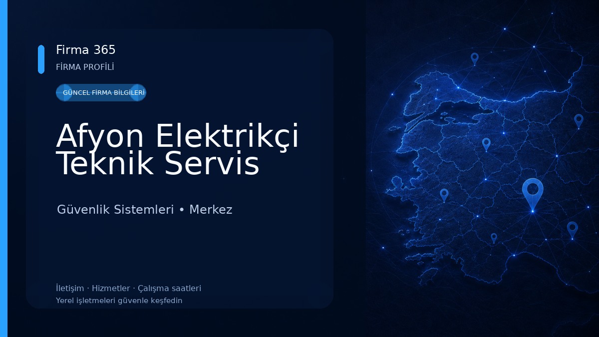 Afyon Elektrikçi Teknik Servis Güvenlik Sistemleri