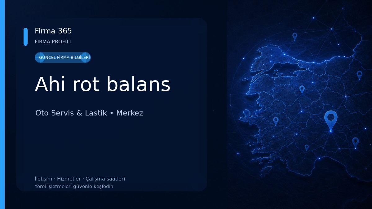 Ahi rot balans Oto Servis & Lastik
