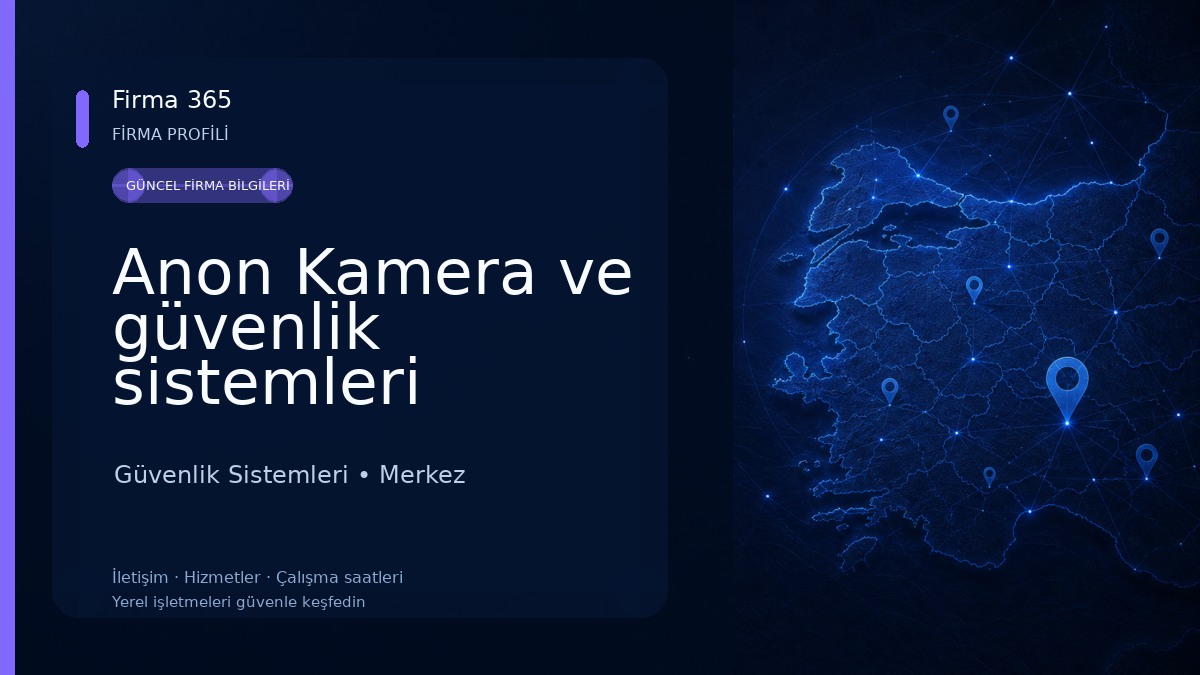 Anon Kamera ve güvenlik sistemleri