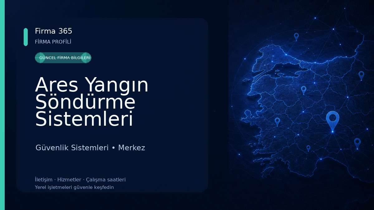Ares Yangın Söndürme Sistemleri Çanakkale Güvenlik Sistemleri