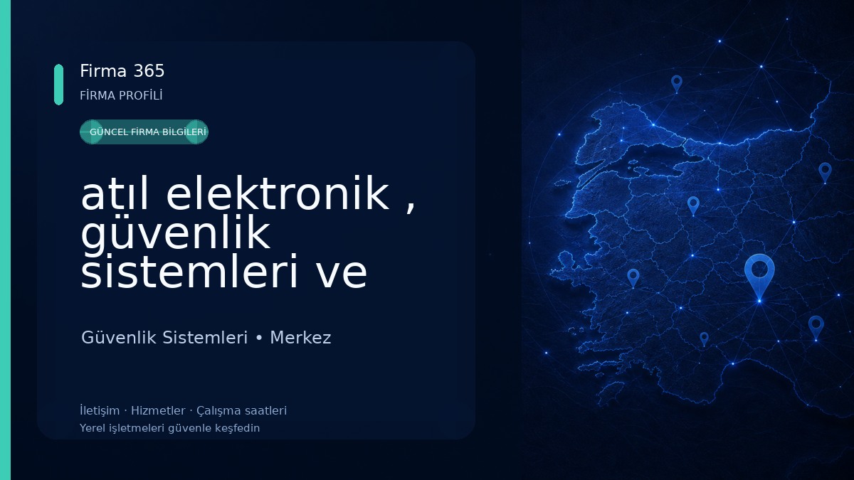 atıl elektronik , güvenlik sistemleri ve bilişim teknolojleri Güvenlik Sistemleri