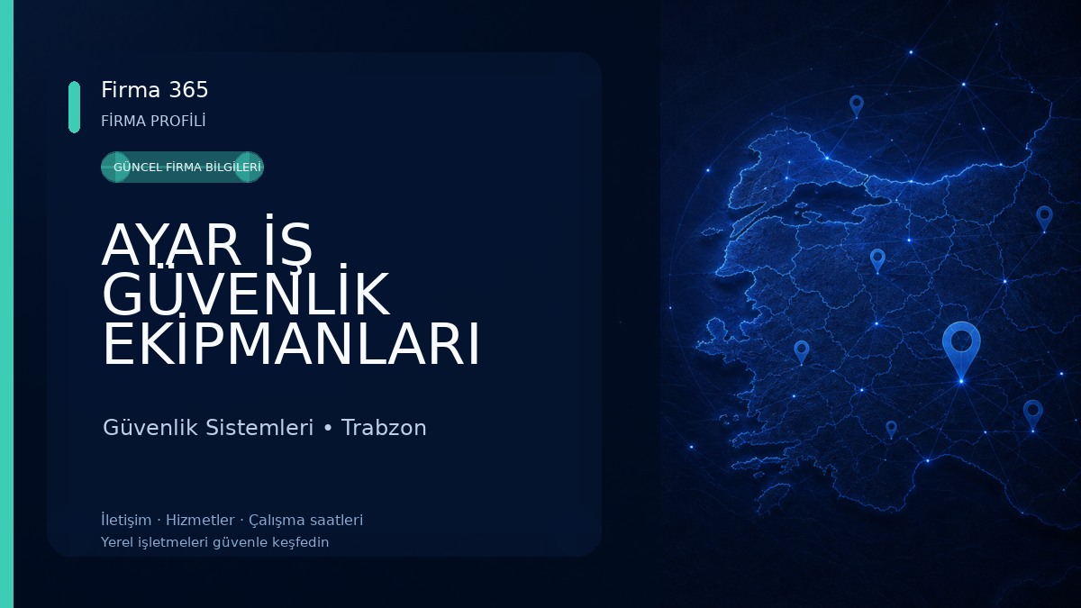 AYAR İŞ GÜVENLİK EKİPMANLARI