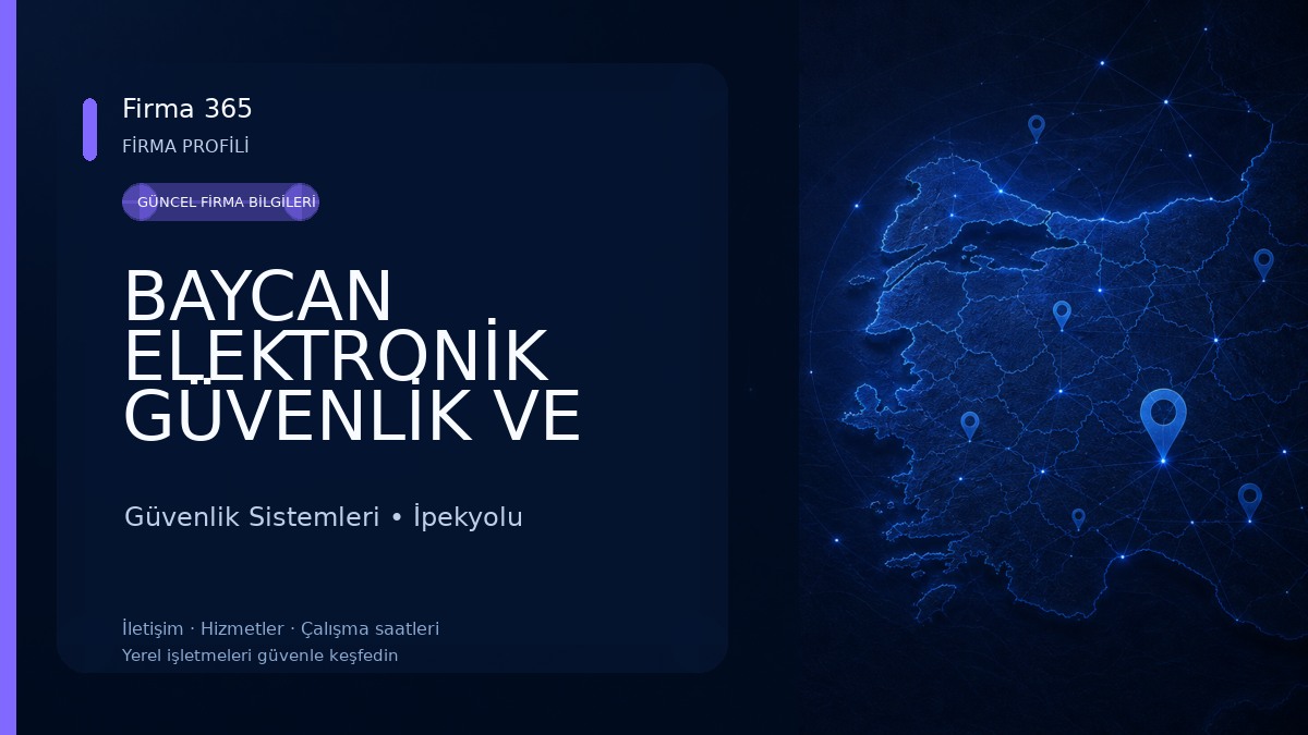 BAYCAN ELEKTRONİK GÜVENLİK VE BİLİŞİM SİSTEMLERİ Güvenlik Sistemleri