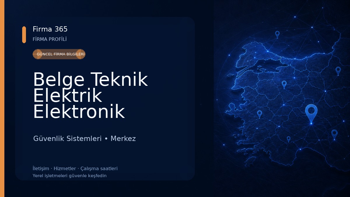 Belge Teknik Elektrik Elektronik 