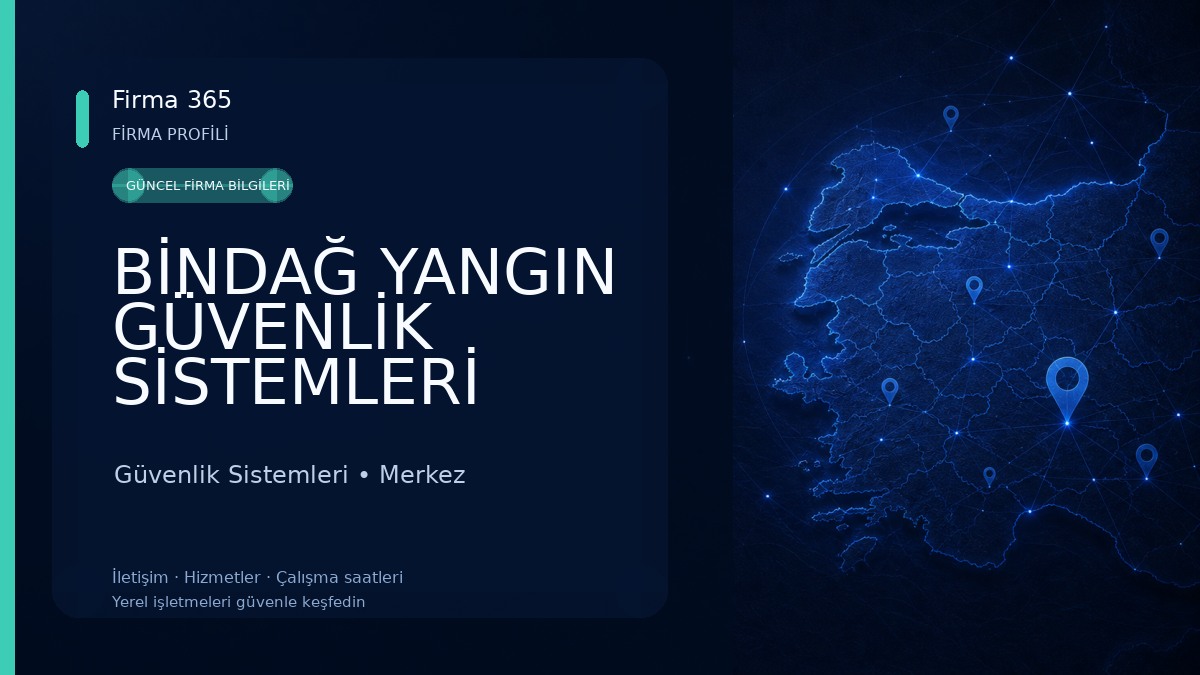 BİNDAĞ YANGIN GÜVENLİK SİSTEMLERİ Güvenlik Sistemleri