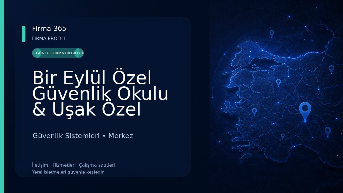 Bir Eylül Özel Güvenlik Okulu & Uşak Özel Güvenlik Kursu & Silahlı Özel Güvenlik Sertifikası Uşak Güvenlik Sistemleri