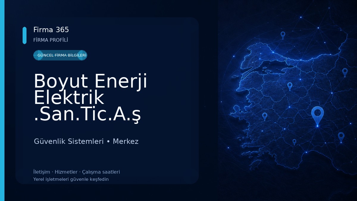 Boyut Enerji Elektrik .San.Tic.A.ş Güvenlik Sistemleri