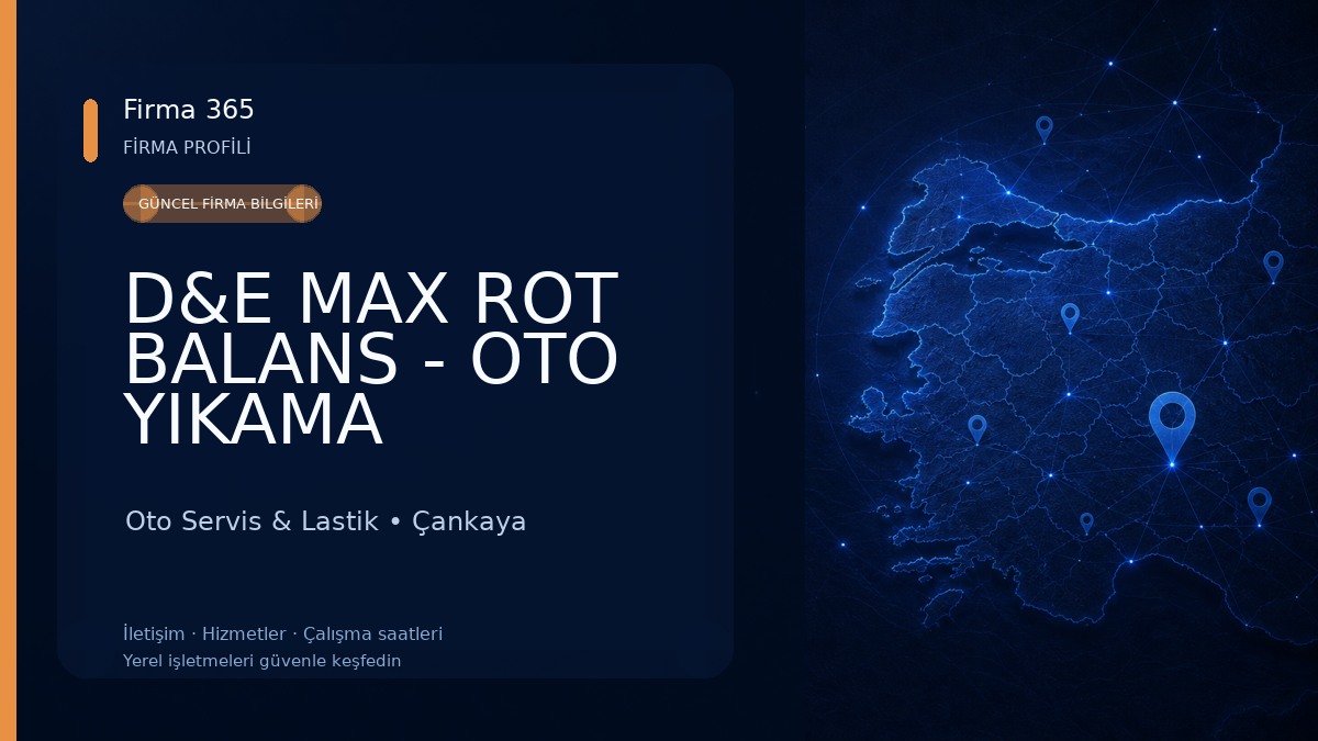 D&E MAX ROT BALANS - OTO YIKAMA