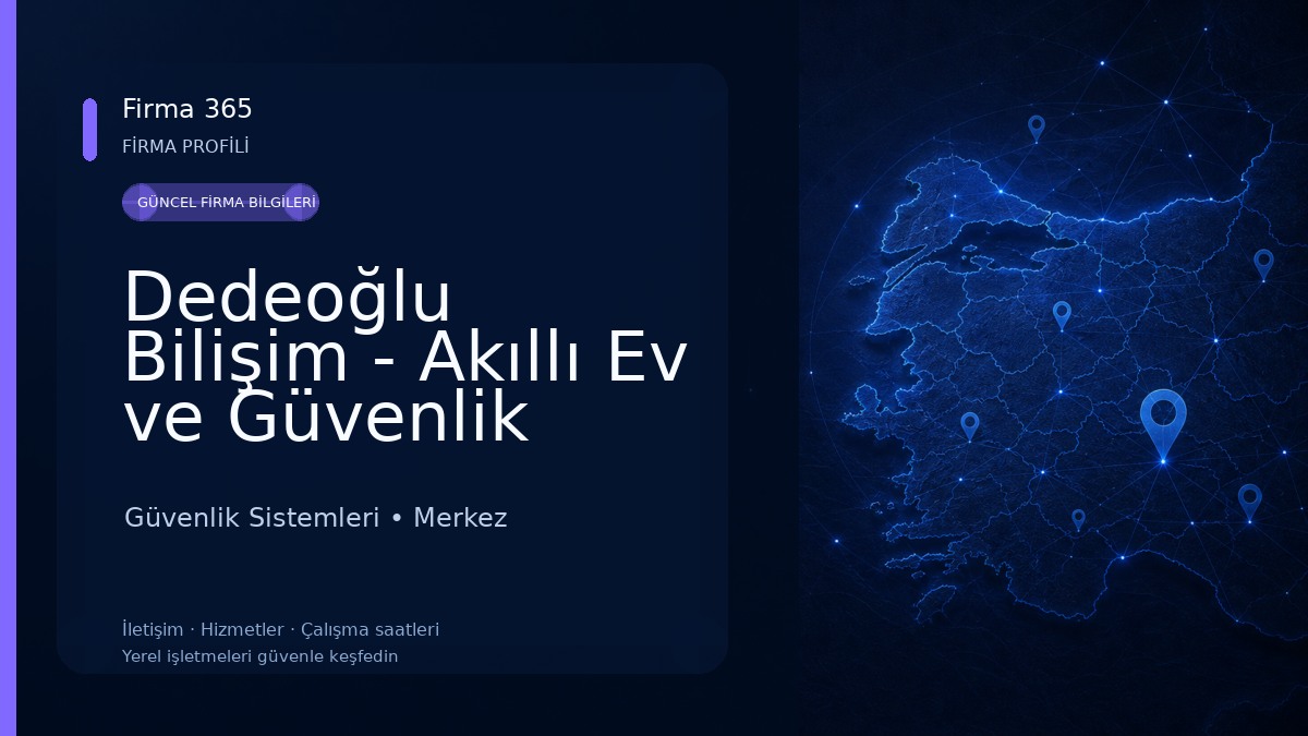 Dedeoğlu Bilişim - Akıllı Ev ve Güvenlik Sistemleri Güvenlik Sistemleri