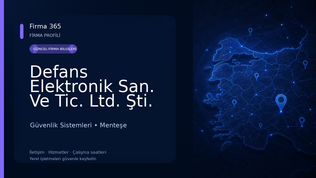 Defans Elektronik San. Ve Tic. Ltd. Şti. Güvenlik Sistemleri