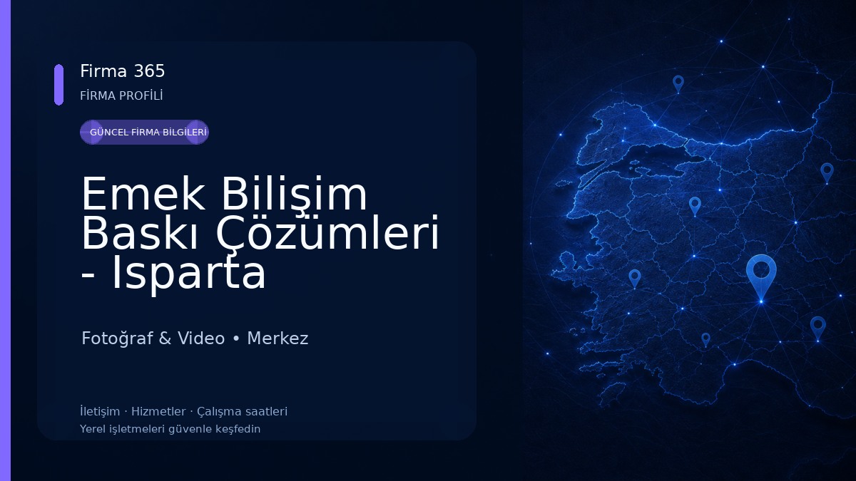 Emek Bilişim Baskı Çözümleri - Isparta Davetiye Dünyası - Bitmeyen Kartuş Fotoğraf & Video