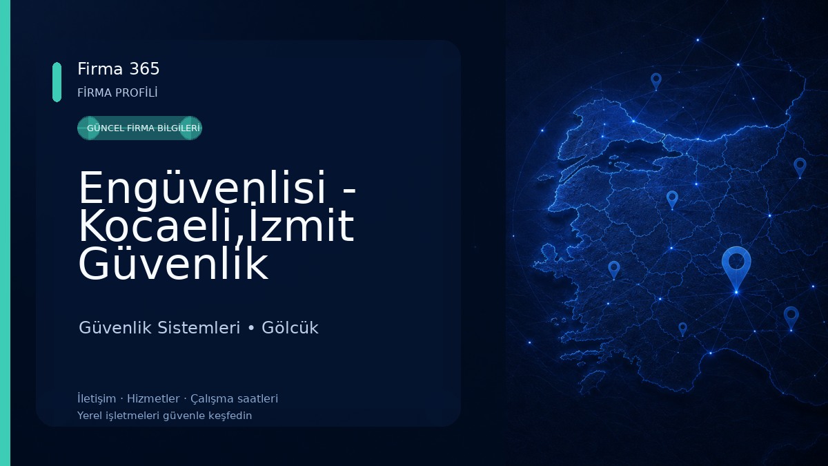 Engüvenlisi - Kocaeli,İzmit Güvenlik Kamera ve Alarm Sistemleri