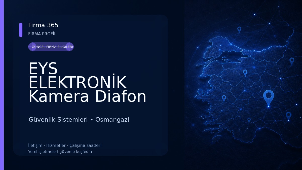 EYS ELEKTRONİK Kamera Diafon ve Alarm Sistemleri
