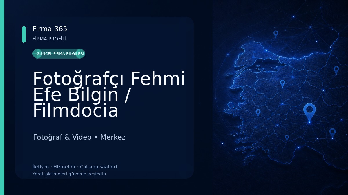Fotoğrafçı Fehmi Efe Bilgin / Filmdocia 
