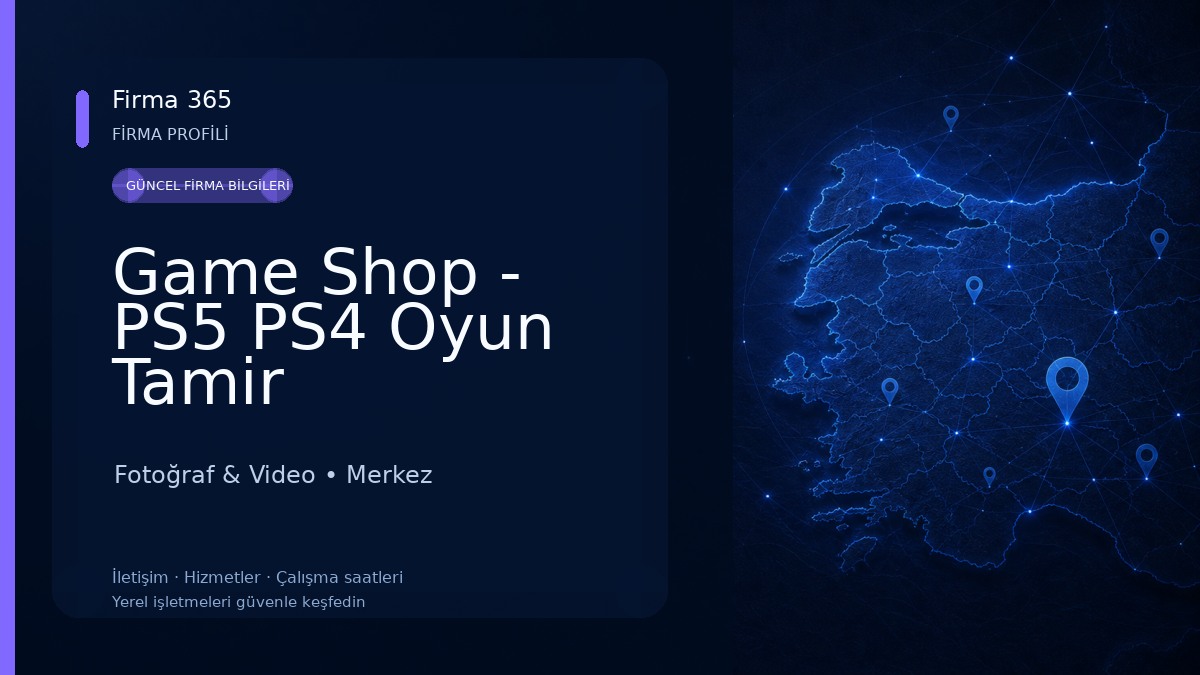 Game Shop - PS5 PS4 Oyun Tamir Fotoğraf & Video