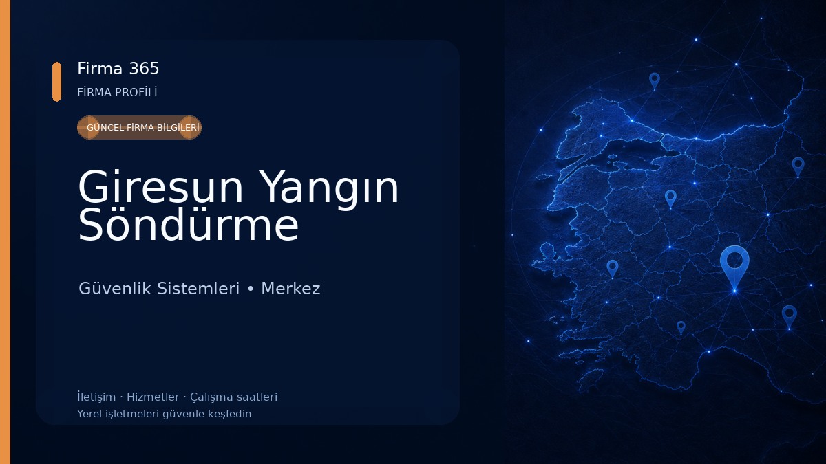 Giresun Yangın Söndürme