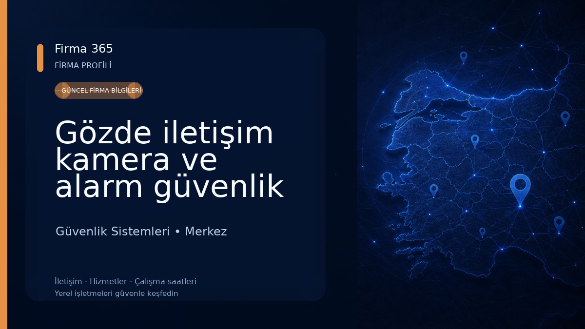 Gözde iletişim kamera ve alarm güvenlik sistemleri yangın alarm sistemleri 