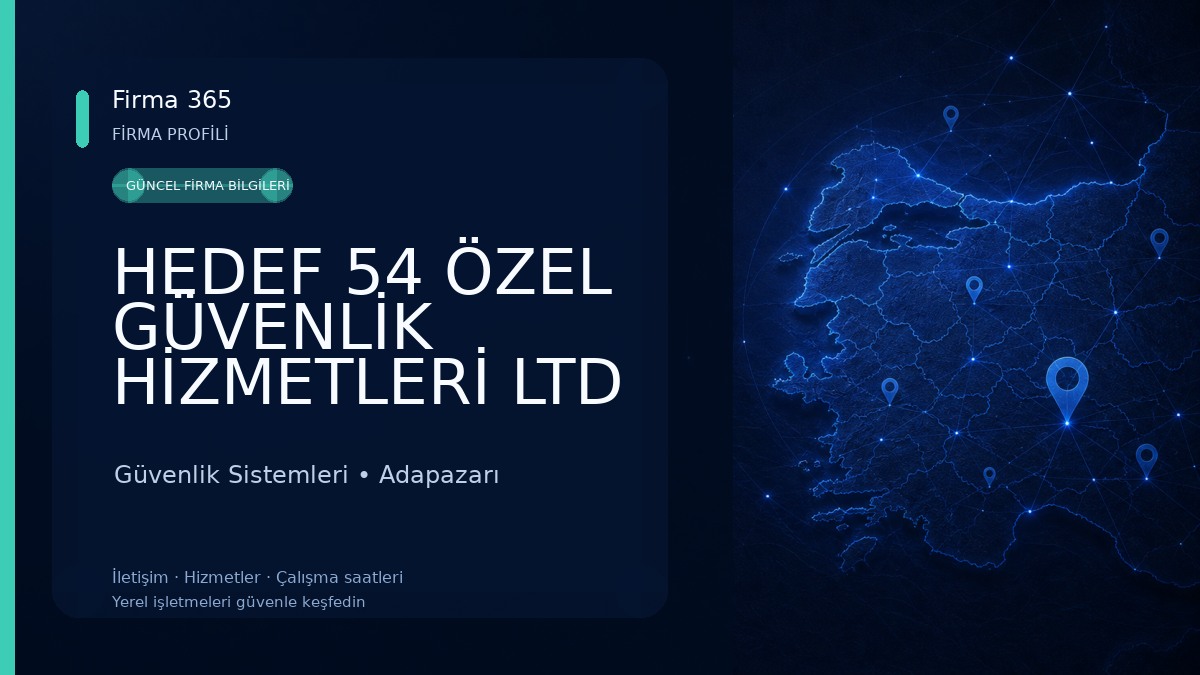 HEDEF 54 ÖZEL GÜVENLİK HİZMETLERİ LTD ŞTİ VE EĞİTİM KURUMU Güvenlik Sistemleri