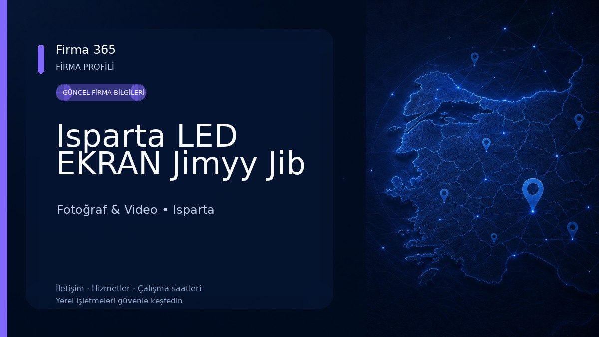 Isparta LED EKRAN Jimyy Jib Fotoğraf & Video