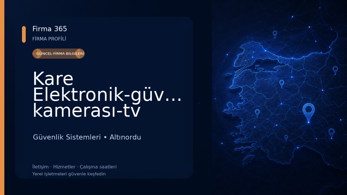 Kare Elektronik-güvenlik kamerası-tv Güvenlik Sistemleri