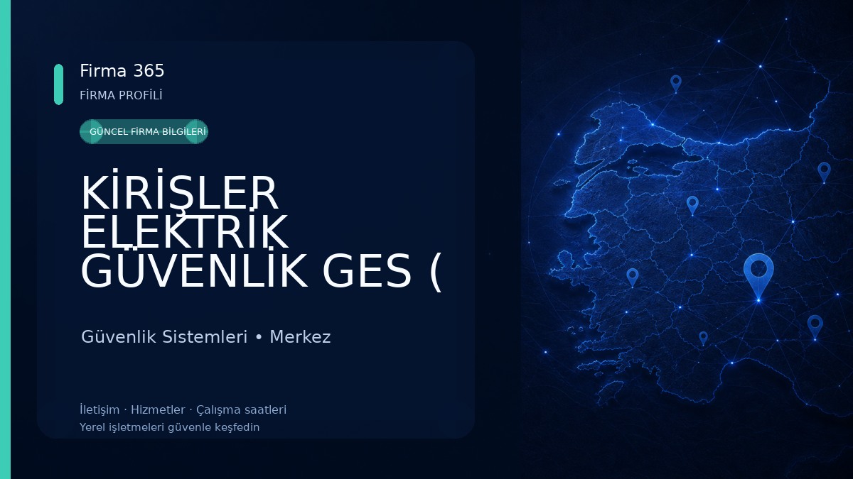KİRİŞLER ELEKTRİK GÜVENLİK GES ( GÜNEŞ ENERJİ SİSTEMLERİ) Güvenlik Sistemleri