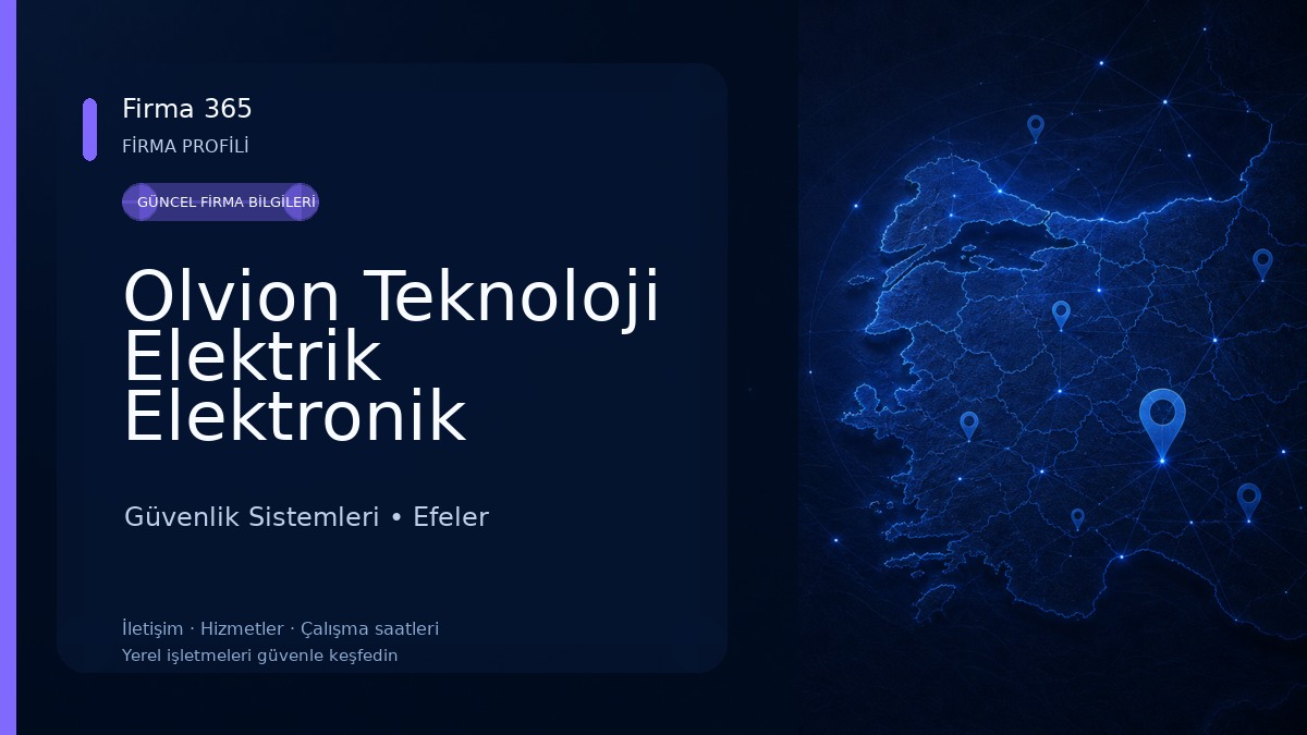 Olvion Teknoloji Elektrik Elektronik Bilişim Güvenlik Sistemleri
