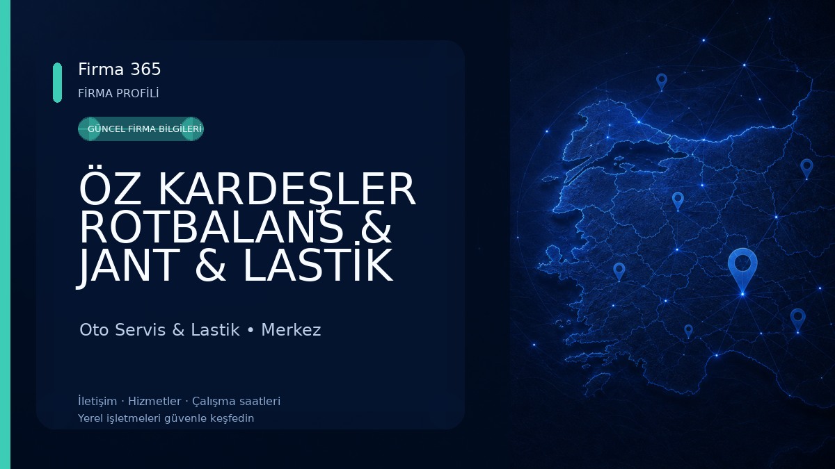 ÖZ KARDEŞLER ROTBALANS & JANT & LASTİK SIFIR LASTİK AFYON 2 EL LASTİK SIFIR JANT LASTİK BASIC SENSÖRÜ LASTİK BASIC ARZA Oto Servis & Lastik