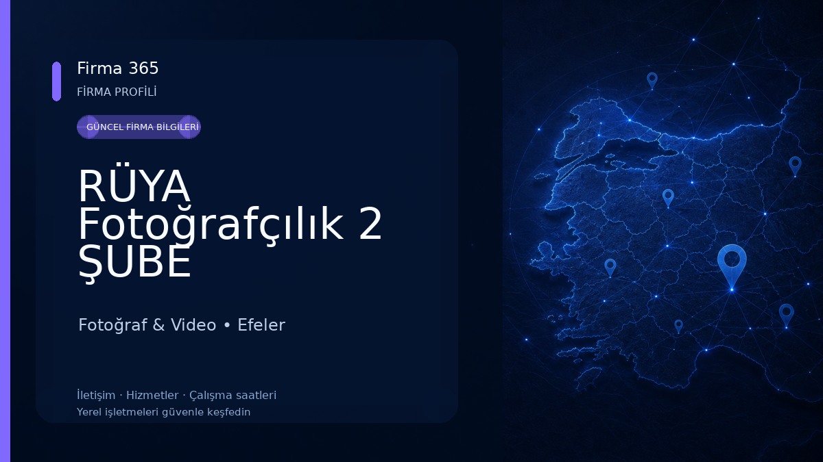 RÜYA Fotoğrafçılık 2 ŞUBE Fotoğraf & Video