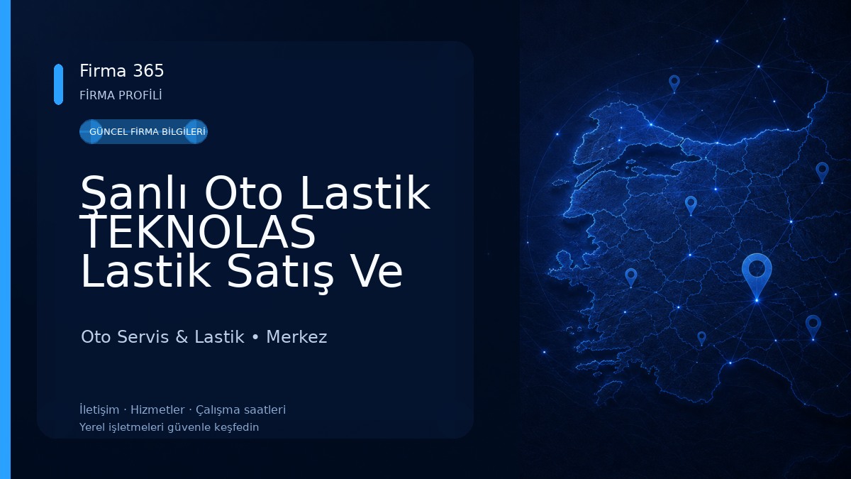 Şanlı Oto Lastik TEKNOLAS Lastik Satış Ve Tamir Nokian Özka Lassa LastikPark Bayisi Oto Servis & Lastik
