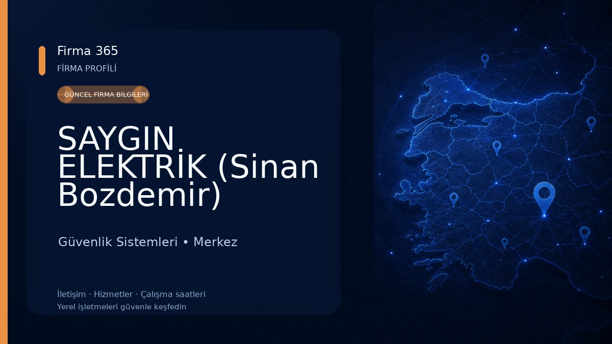 SAYGIN ELEKTRİK (Sinan Bozdemir) Güvenlik Sistemleri