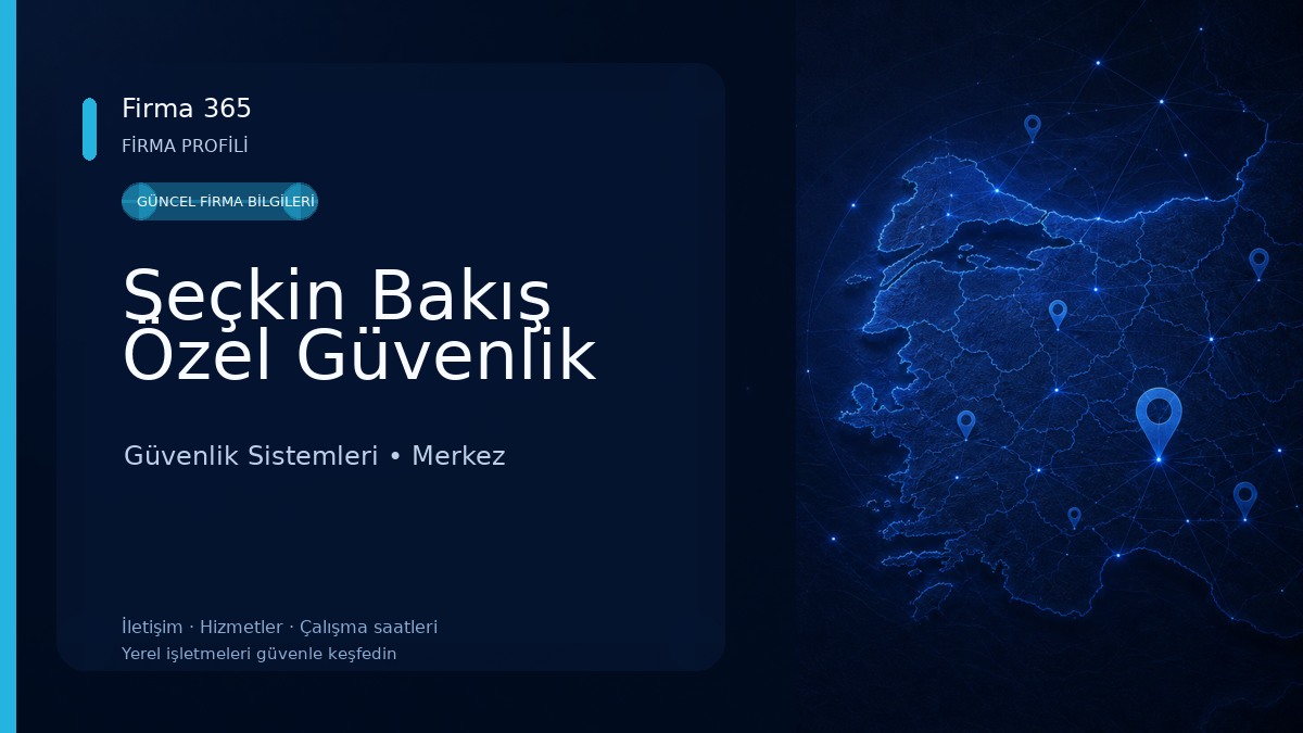 Seçkin Bakış Özel Güvenlik Güvenlik Sistemleri