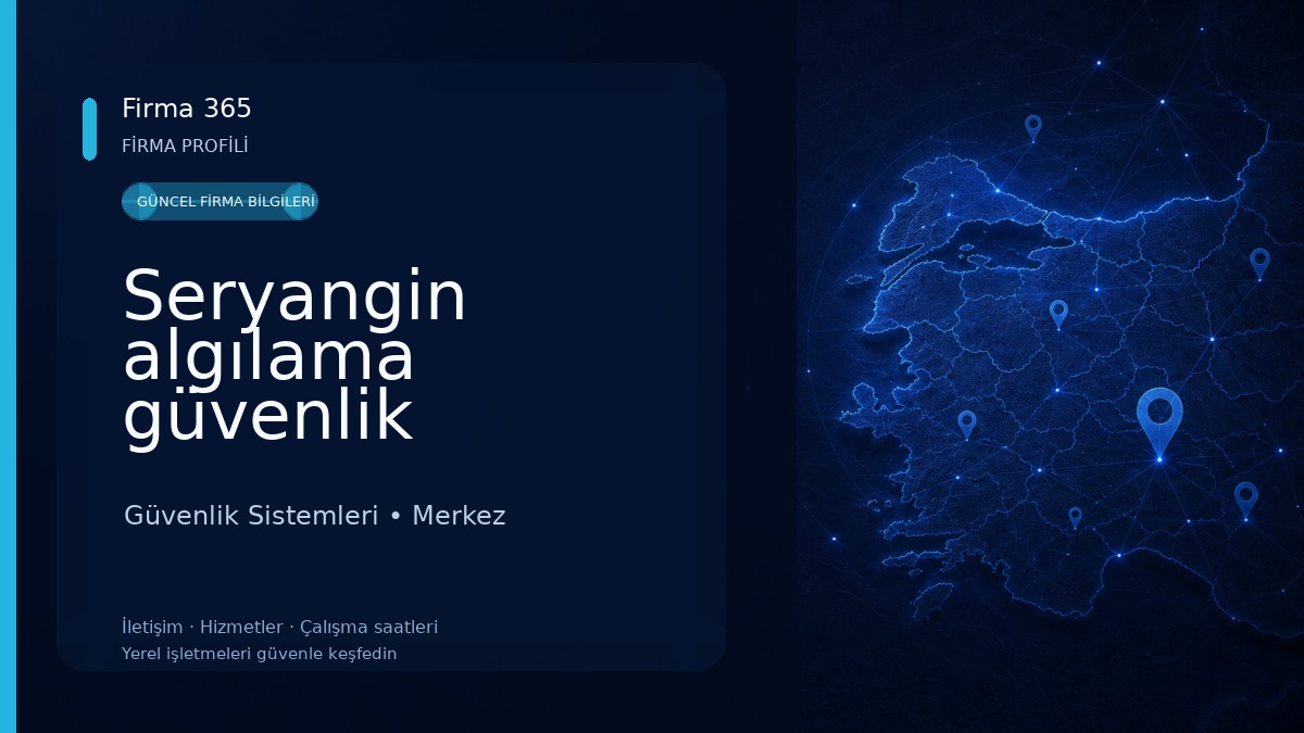 Seryangin algılama güvenlik sistemleri ve söndürme sistemleri 