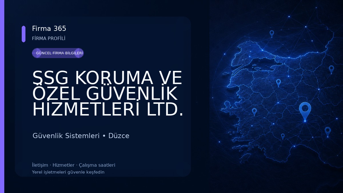 SSG KORUMA VE ÖZEL GÜVENLİK HİZMETLERİ LTD. ŞTİ Güvenlik Sistemleri