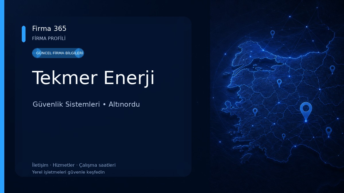 Tekmer Enerji Güvenlik Sistemleri