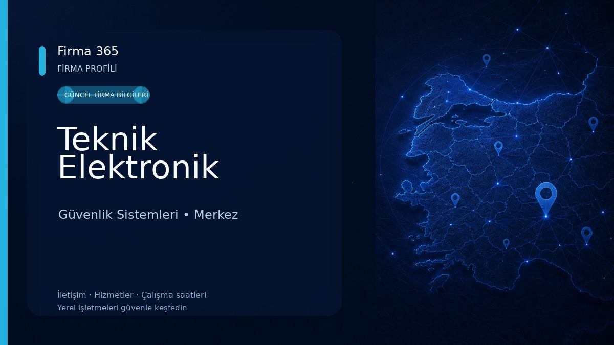 Teknik Elektronik Güvenlik Sistemleri