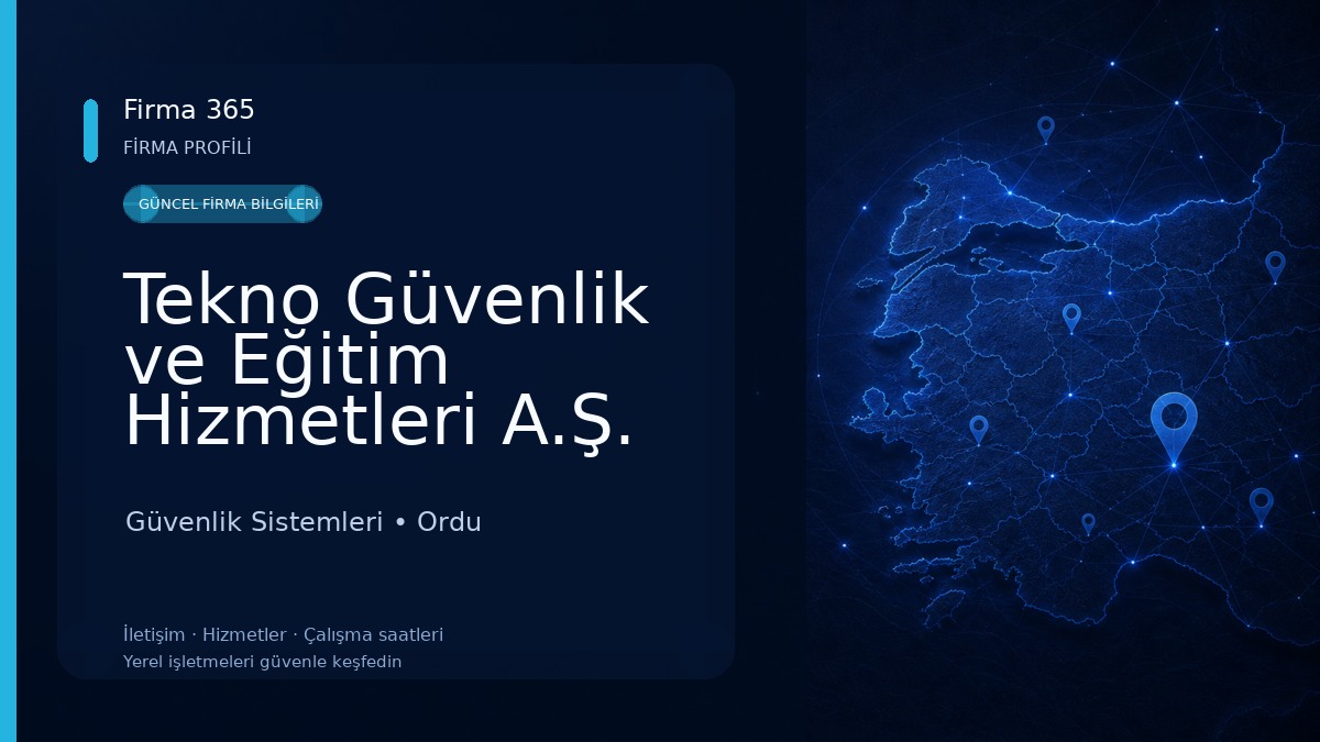Tekno Güvenlik ve Eğitim Hizmetleri A.Ş. Güvenlik Sistemleri
